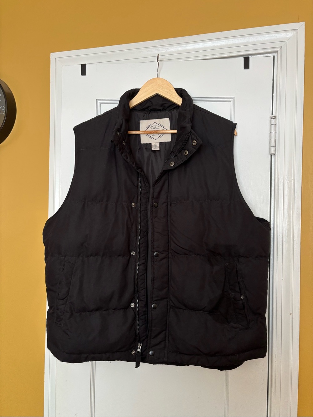 Black Quilted Puffer Vest St. John’s Bay